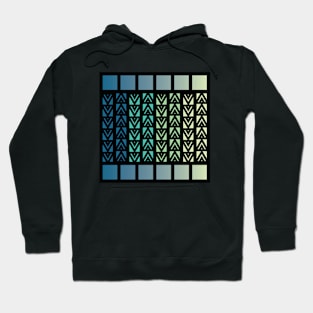 “Dimensional Directions” - V.3 Blue/Green - (Geometric Art) (Dimensions) - Doc Labs Hoodie